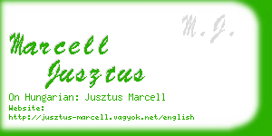 marcell jusztus business card